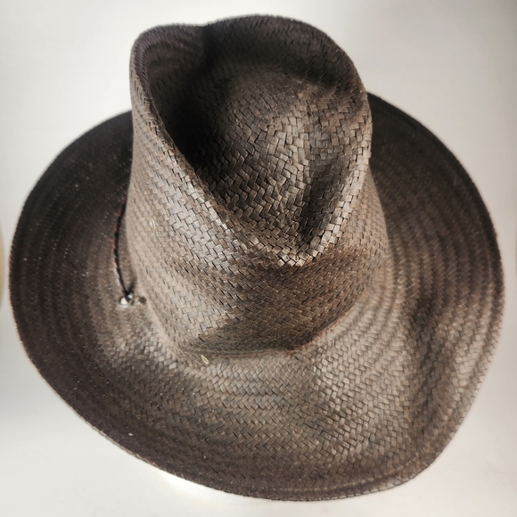 PENDLETON Womens Cowboy Hat Medium Brown Straw Made USA Vintage Western - Picture 7 of 9